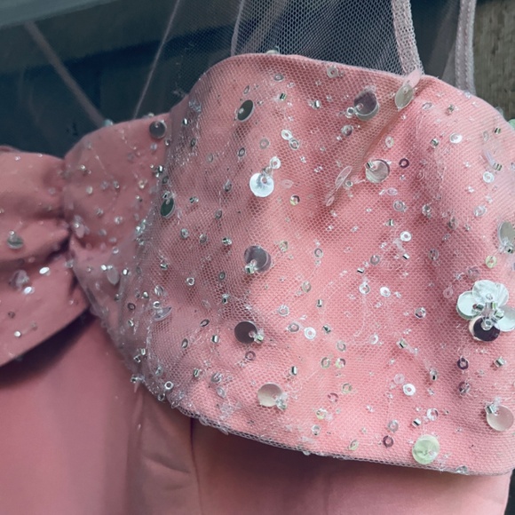 Js Collections Sequence Jamie Bow Jumpsuit, Pink Apricot Wide Leg Size 6 - Picture 11 of 17